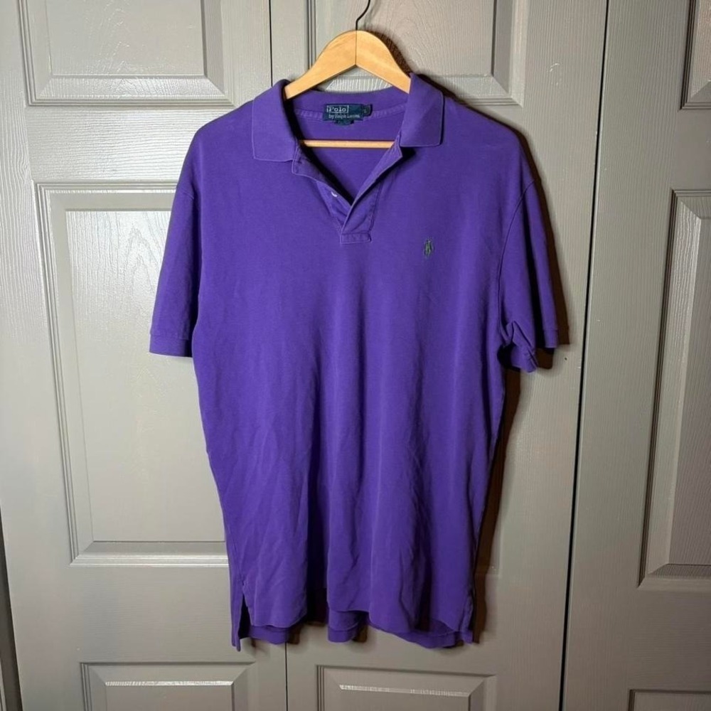 Polo‎ Ralph Lauren polo shirt Size L 21x30 purple preppy